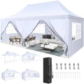 10x20 Pop Up Canopy with 6 Sidewall, Commercial Canopy UPF 50+ Waterproof Outdoor Gazebo