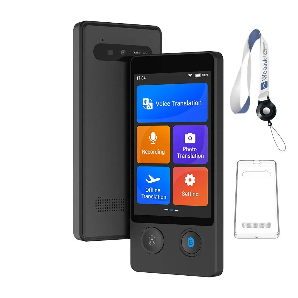 Wooask W12 Translator,Two-way Real Time Voice Translation Device, 144 Languages with 16 Offline Packages , for Travel Business