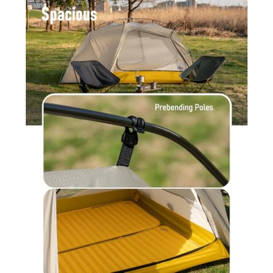 Ultralight 2 Person 3 Season Tent Waterproof for Outdoor Backpacking Camping Hiking Trekking Mountaineering