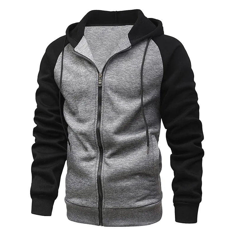 2025 New Men Hoodies Long Sleeve Sweatshirt Zipper Design Hooded Sweatshirt for Men Clothing Sportswear Slim Fit Casual Jacket