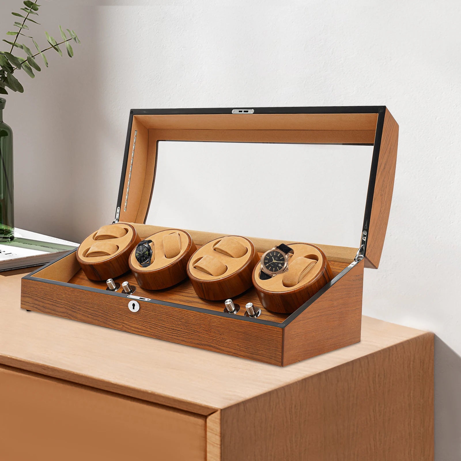 Vintage Watch Winder for Automatic Watches 8+9 Display Box Great Durability Watch Display Case