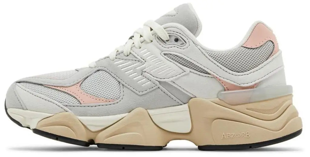 New Balance Women's 9060 Skate-Inspired Casual Sports Sneakers Grey Pink Comfortable Active Lifestyle Shoe