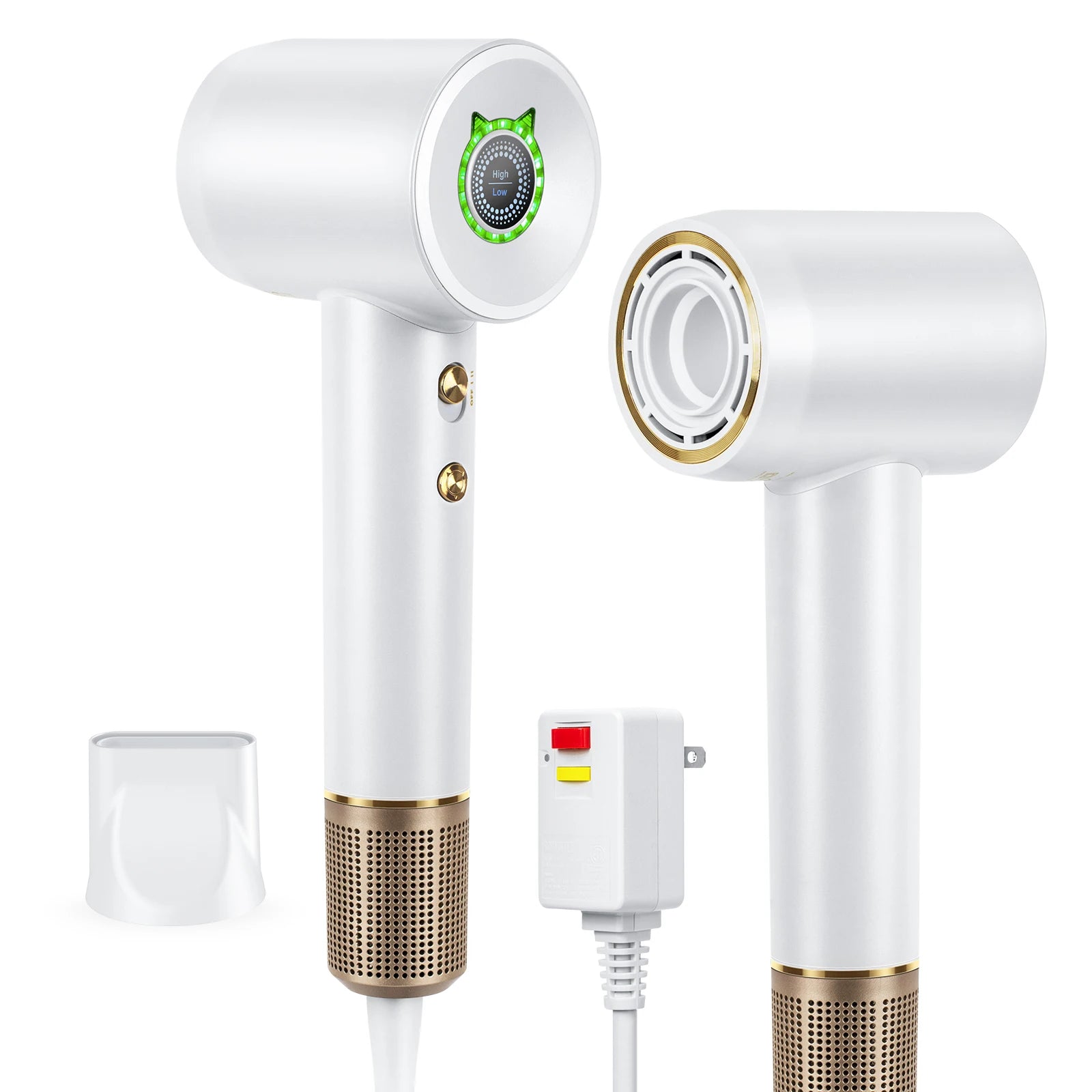 5-in-1 Multi-Functional Hair Dryer: Fast Drying, Intelligent Heat Control  600 Million Negative Ions for Frizz-Free Styling