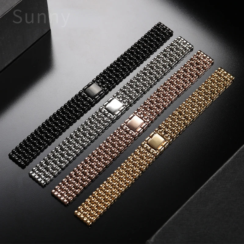 Stainless Steel Watch Strap Women's Fit Swarovski Fossil Armani Stainless Steel Women's Watch Bracelet 12 14mm