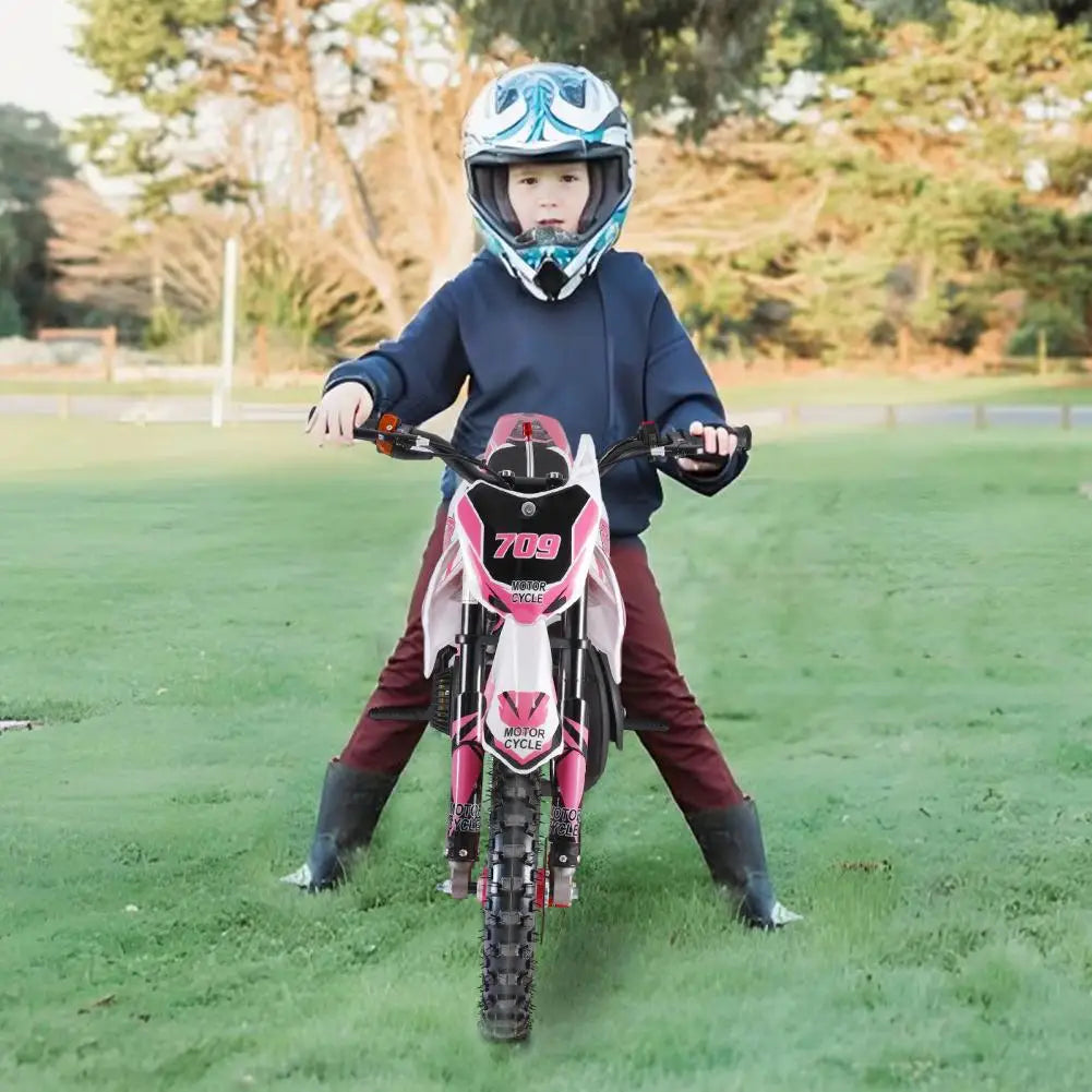 Gas Power Motocross 49cc 2-Stroke Kids Dirt Bike Off Road Mini Motorcycle Children Pocket Motorbike with Front Rear Disc Brakes