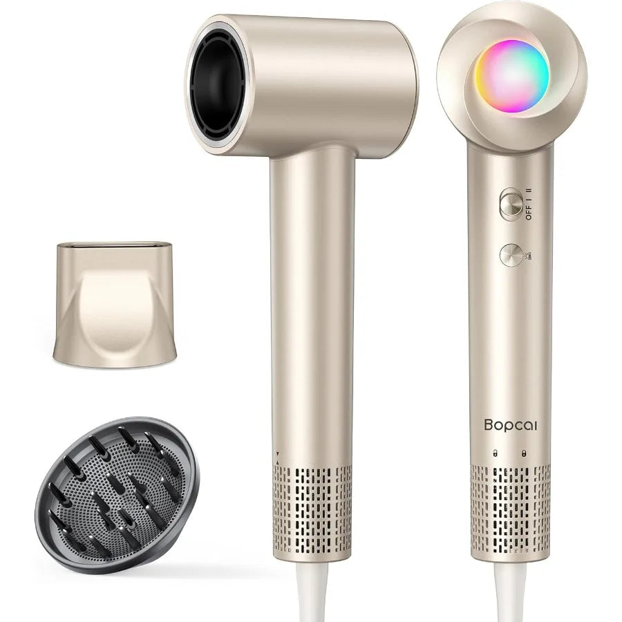 Ionic Hair Dryer with Diffuser - 160000RPM High-Speed Blow Dryer 500 Millons Ions Frizz Free Fast Drying for Women Lightweight