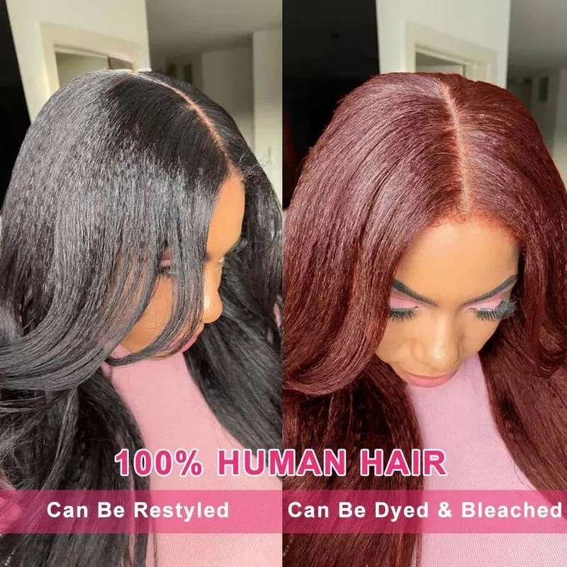Luxury Kinky Straight Real Full Lace Human Hair Wigs HD Full Lace Wigs Part Anywhere Full Lace Wig Breathable Full Scalp Wig