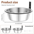 Dog Bowl Foldable Stainless Steel Raised Dog Food and Water Bowls Adjustable Height Wall Mounted Cat Food