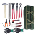 12PCS Farrier Tools Kit Includes Horse Hoof Nipper, Horseshoe Cutting Pliers, Hoof Nail Clincher, Goat Hoof Trimmers Shear, Hoof