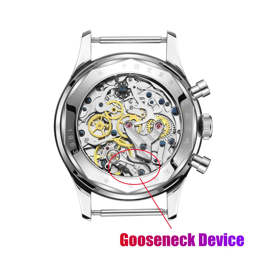 SEAKOSS Mechanical Watches for Men Pilot Chronograph 38mm Original 1963 st1901 Movement Hand Windin Sapphire Retro Men's Watches