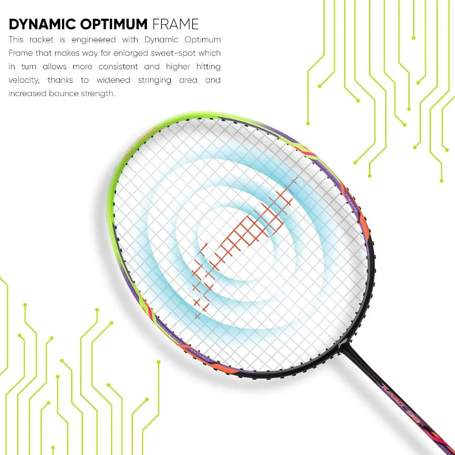 Turbo 99 Carbon Fibre Racket with Free Full Cover 84 Grams. 30 lbs.