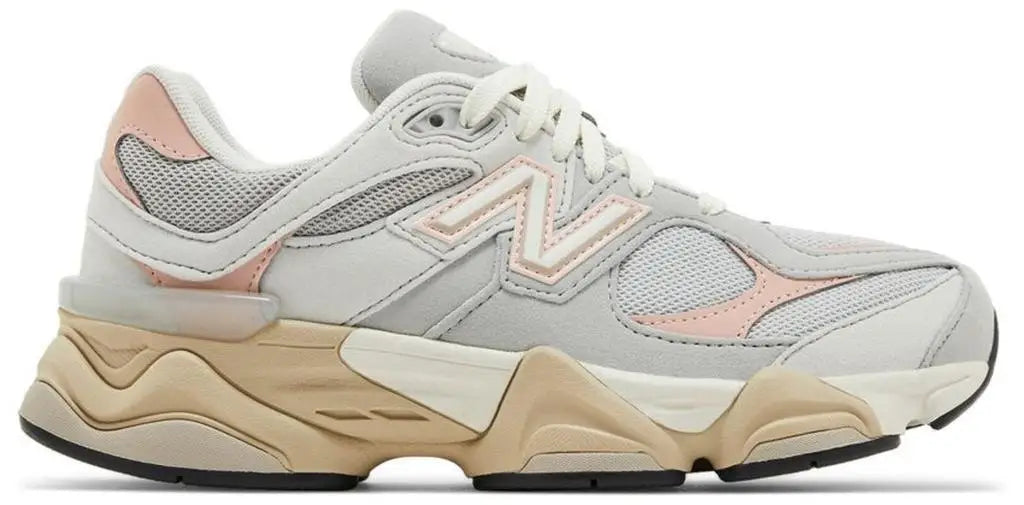 New Balance Women's 9060 Skate-Inspired Casual Sports Sneakers Grey Pink Comfortable Active Lifestyle Shoe