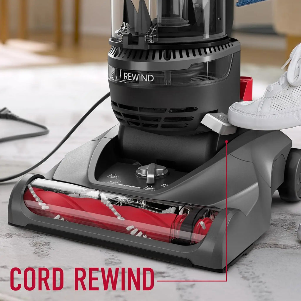 Automatic Cord Rewind Upright Bagless Vacuum Cleaner for Carpet and Hard Floors, Pet Hair Cleaning