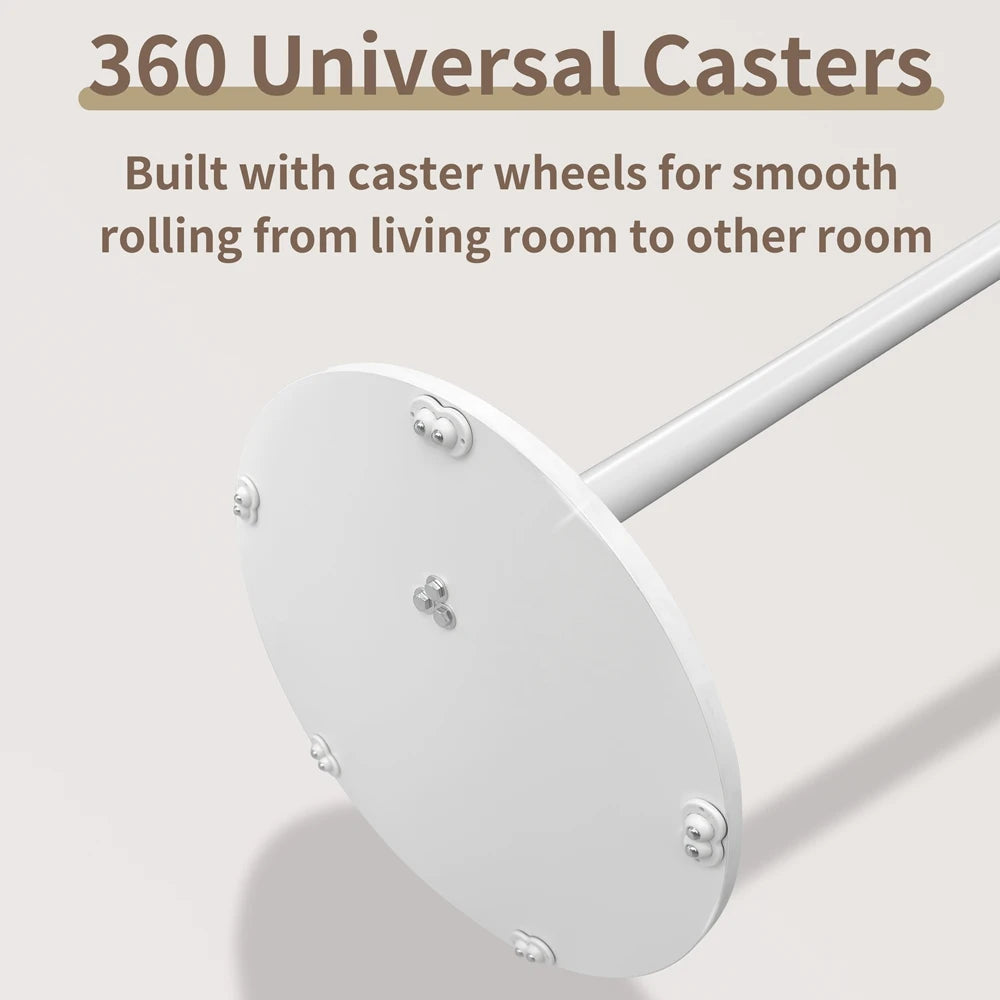 Height Adjustable TV Mount  Floor TV Stand for 40-75 Inch TV with Sintered Stone Base and Wheels