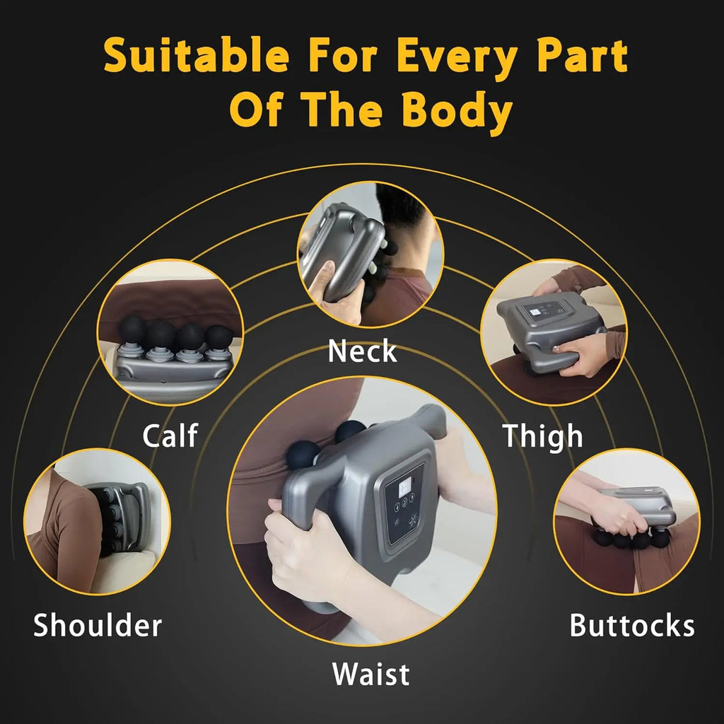 Deep Tissue Massage Gun with 24 Heads, 9 Modes, 99 Intensities for Pain Relief in Legs, Neck, Back