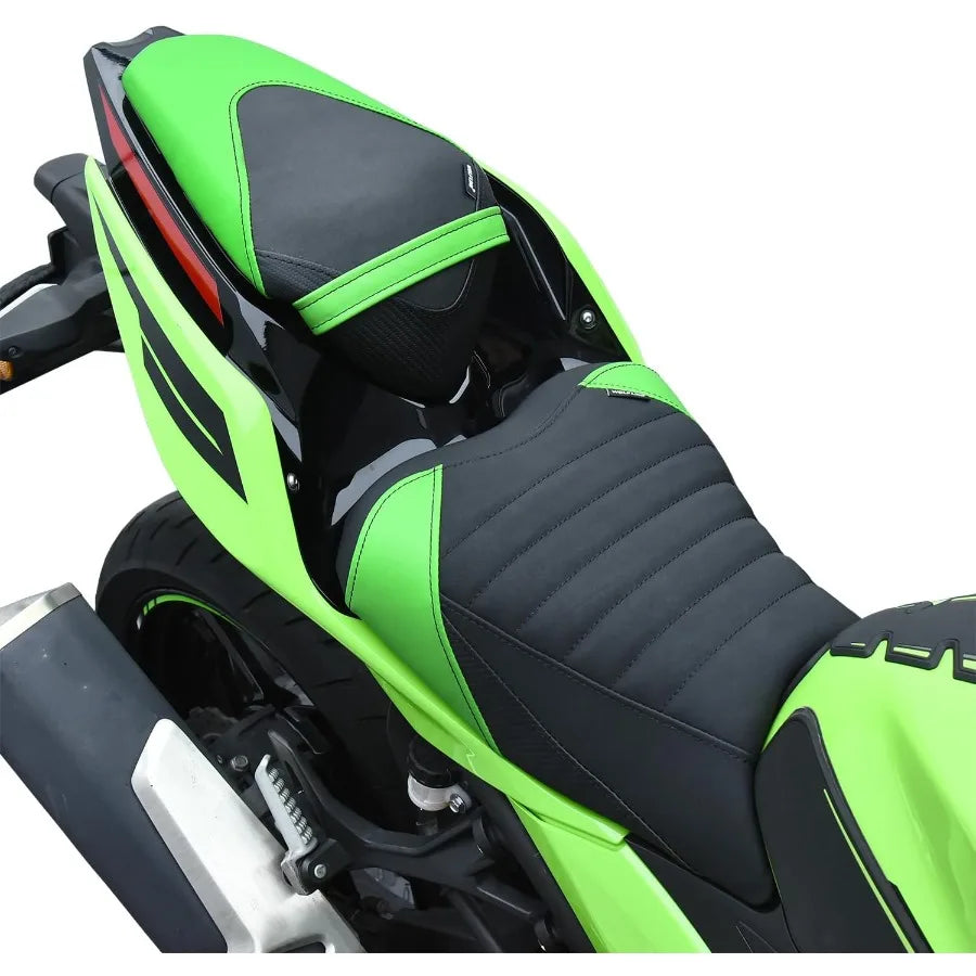 Motorcycle Front Rear Comfort Seat Fit for Kawasaki Ninja 400 Z400 2018 2019 2020 2021 2022 2023 2024 EX400 Leather Driver Sadd