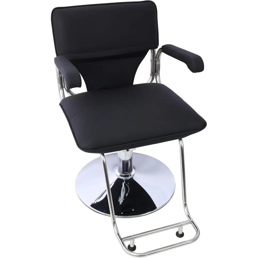 Portable Reclining Barber Chairs with Hydraulic Pump, Ideal for Home, Salon, and Spa Services in Black