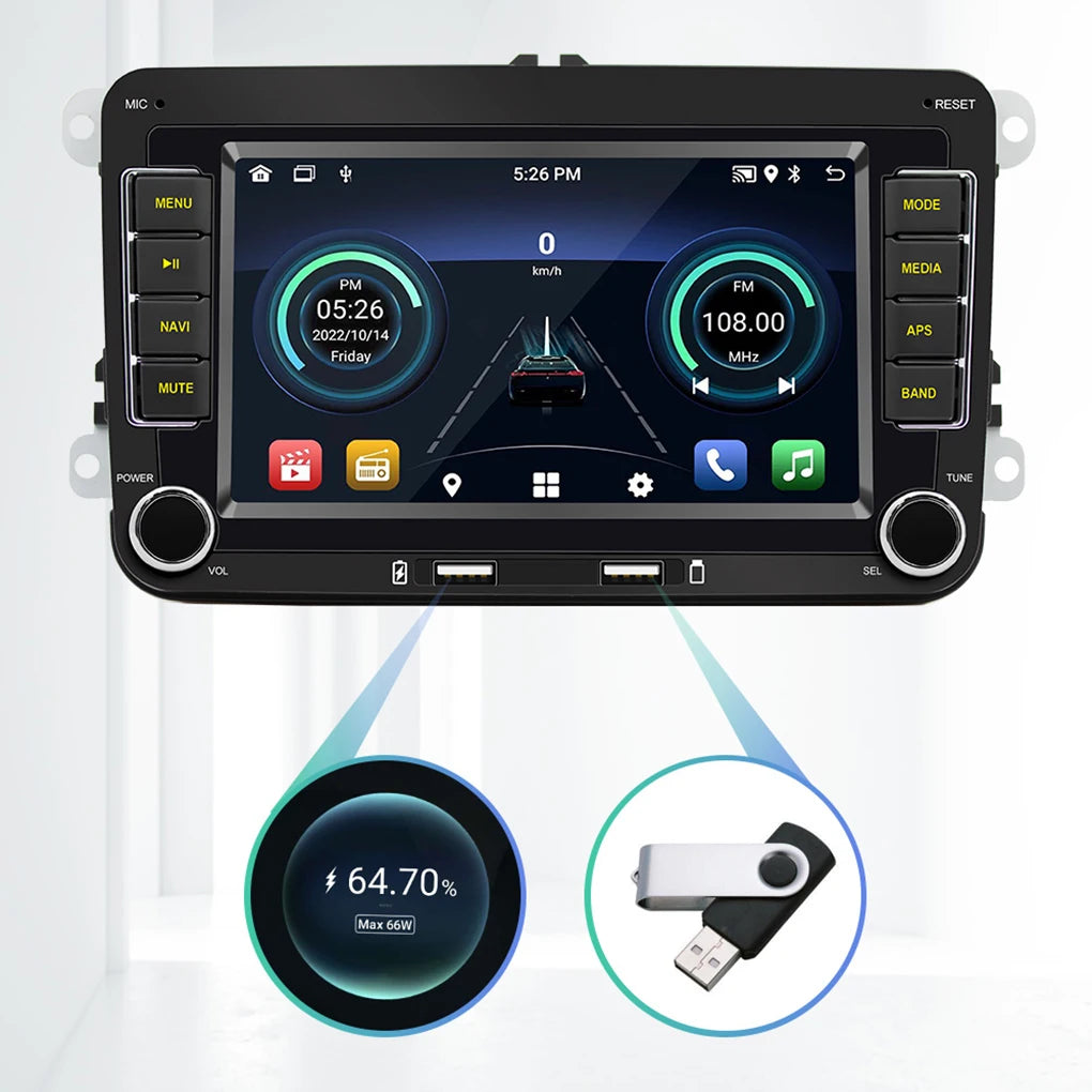 Cutting-Edge Car Radio With Steering Wheel Learning AHD Camera Built-in G-PS Receiver DAB 2+64G