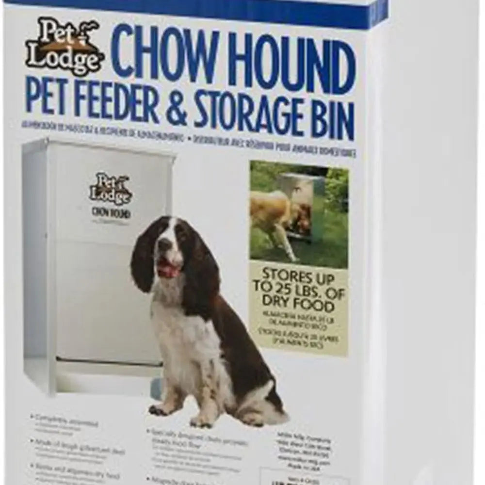 Dry Food Automatic Steel Dog Feeder 25 Pound Capacity & 13-Quart Galvanized Steel Ever Full Pet Water Bowl Dish