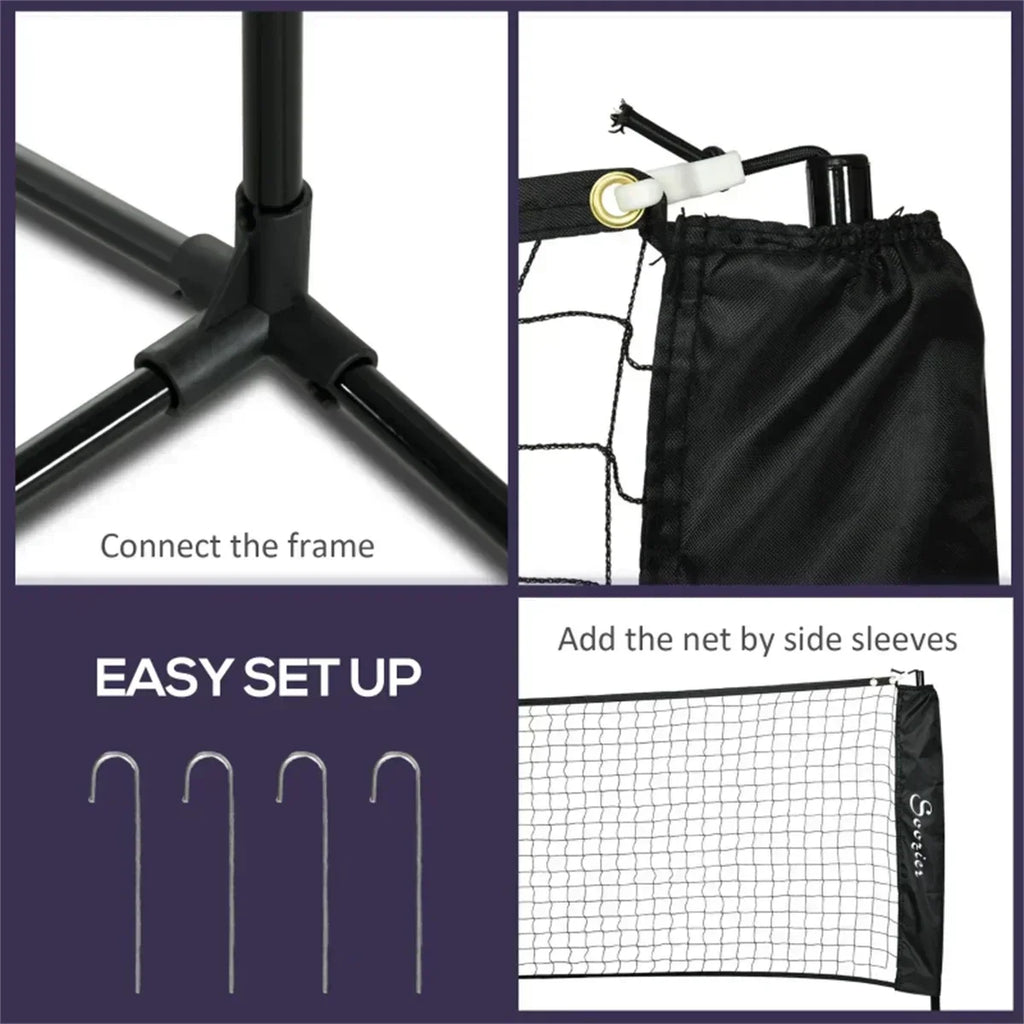 Badminton net frame portable standard folding portable outdoor home outdoor simple frame doubles