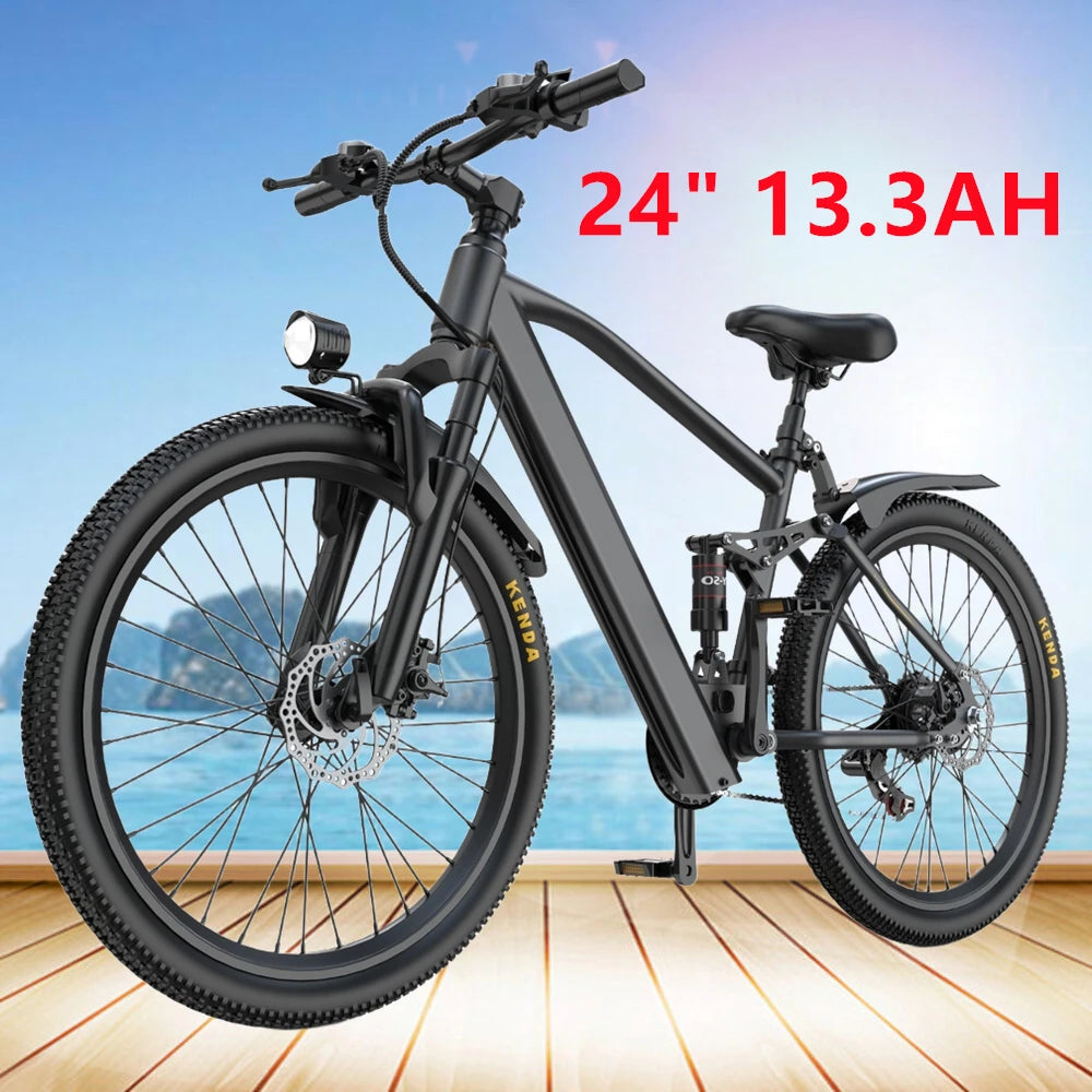 26" 24" Electric Motorcycles E Bike For Adults, 600W Peak Motor Ebike 23.9Mph 36V 10.3AH 13.3AH Adults Electric Mountain Bicycle