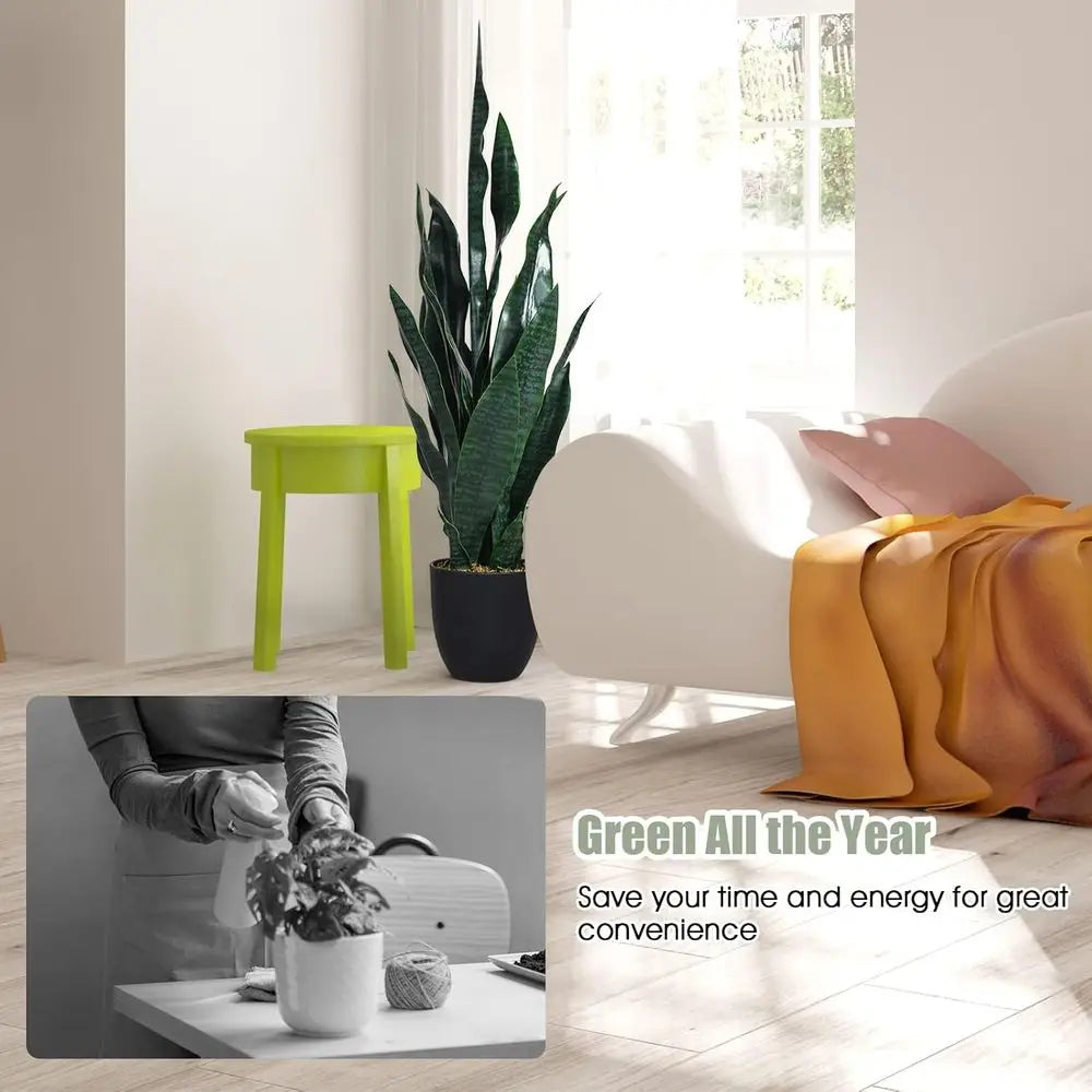 2 Pack 36 Tall Artificial Sansevieria Plants, 6 Pots, 20 Leaves, Living Room Decor