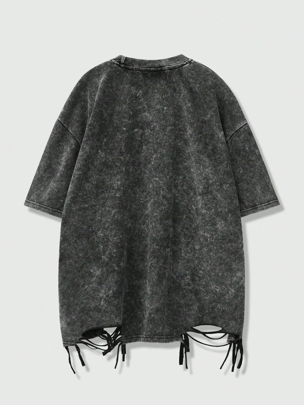 Distressed Black Oversized T-Shirt with 'Dare to Be Different' Print, Loose Fit Casual Streetwear