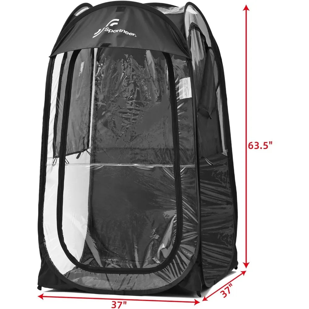 Compact 1-Person Pop-Up Shelter Tent with Enhanced Visibility for Cold Weather Outdoor Sports Activities - Lightweight and Porta