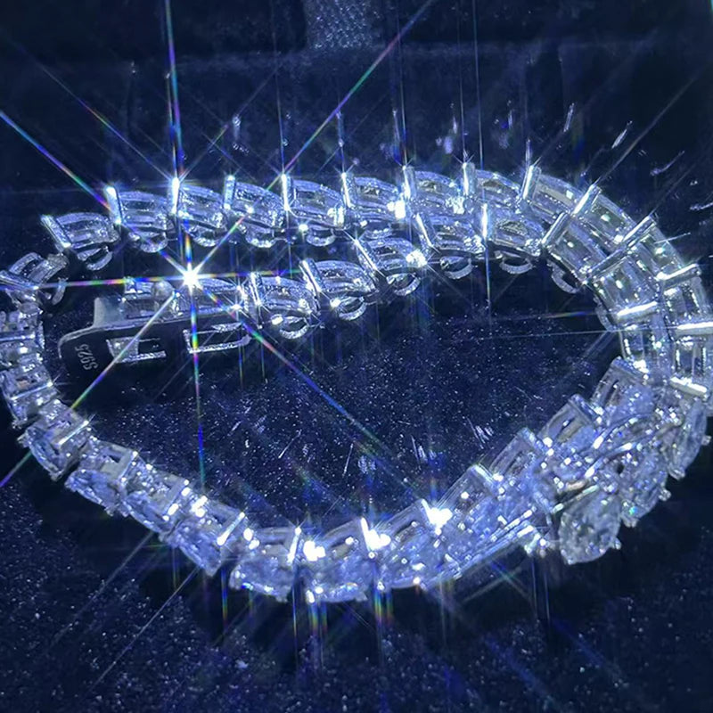 1 piece of S925 sterling silver bracelet, suitable for both men and women, featuring a creative, elegant, and fashionable design