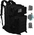 40L Tactical Backpack for Men | Molle Military Daypack with 7 Compartments | Outdoor Hiking, Camping, Travel – Black