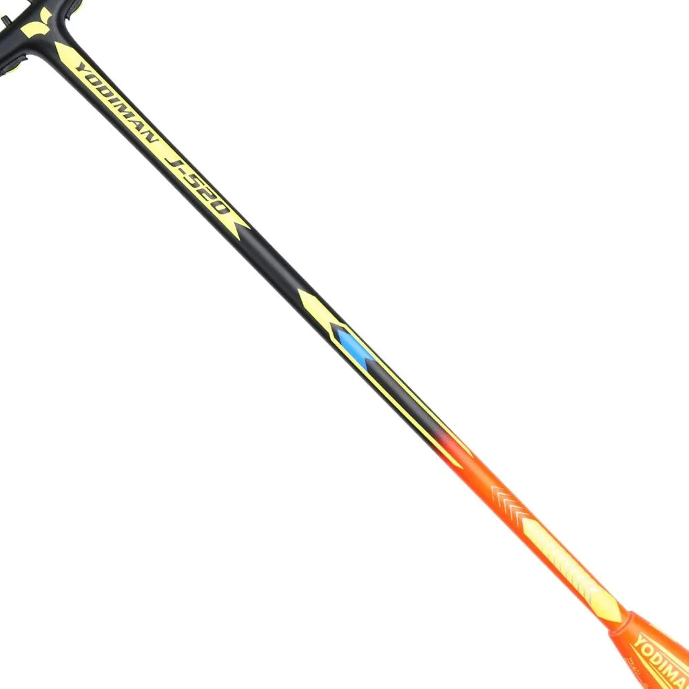 Graphite Badminton Racket Set - 4 Pre-Strung 6U Super Lightweight Racquets with Overgrips, 2 Durable Bags & Tapes