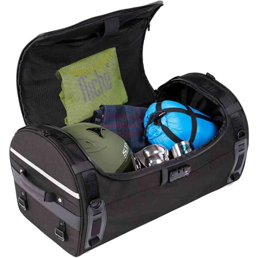 Stackable Tail Bag for Motorcycle with Three Size Options Waterproof Rain Cover Included Zipper Closure Rear Seat Travel Luggag