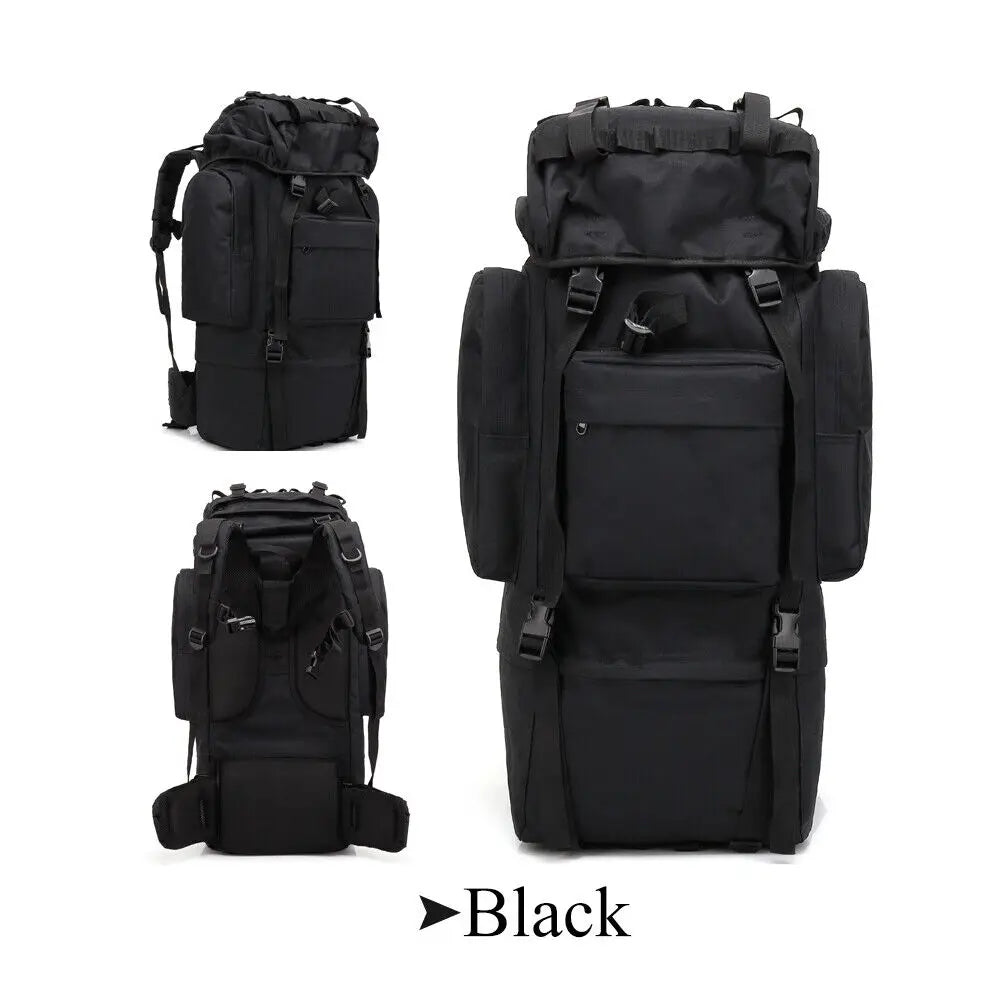 65L Tactical Backpack Rucksack Camping Traveling Climbing Bag for Outdoor Sport Waterproof Nylon Backpacks Hunting Bags