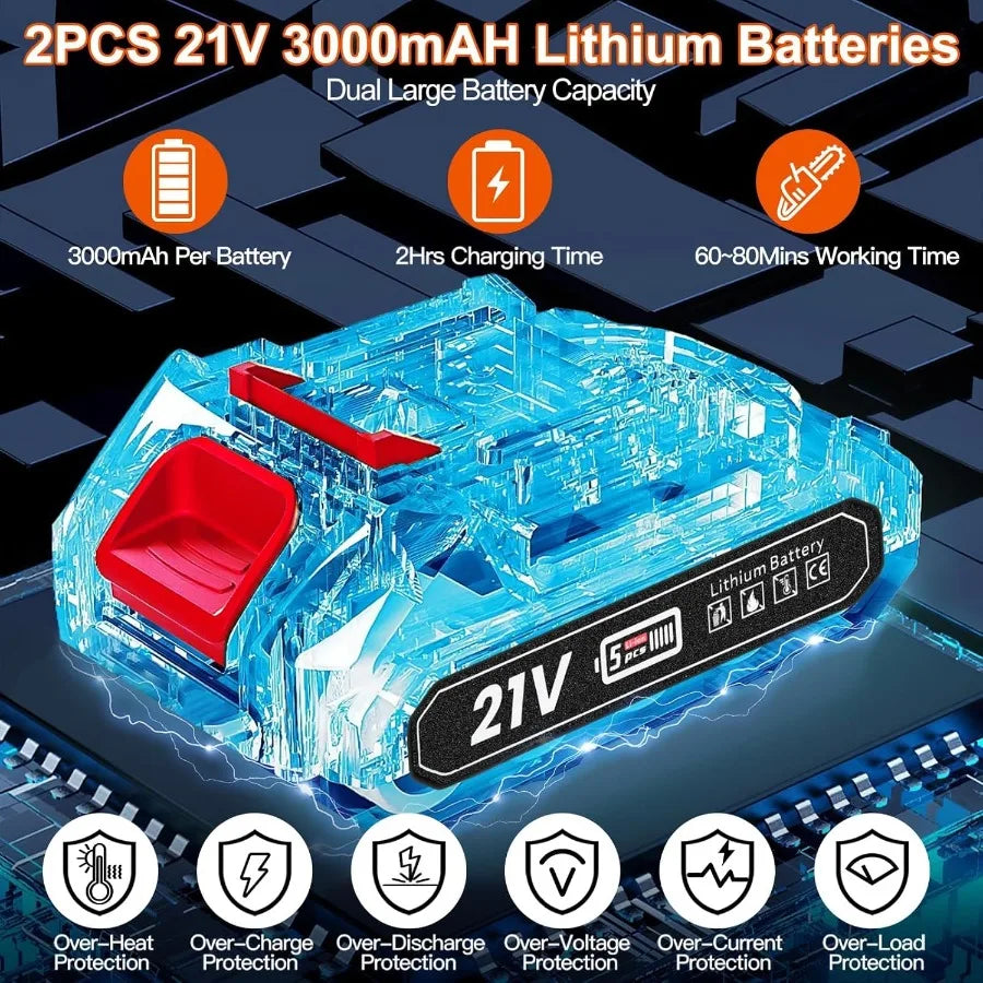 Pole Saw 2025 Upgraded 6Inch Cordless Pole Saws for Tree Trimming and Garden Maintenance 13Feet MAX Reach Electric Pole Saw wit