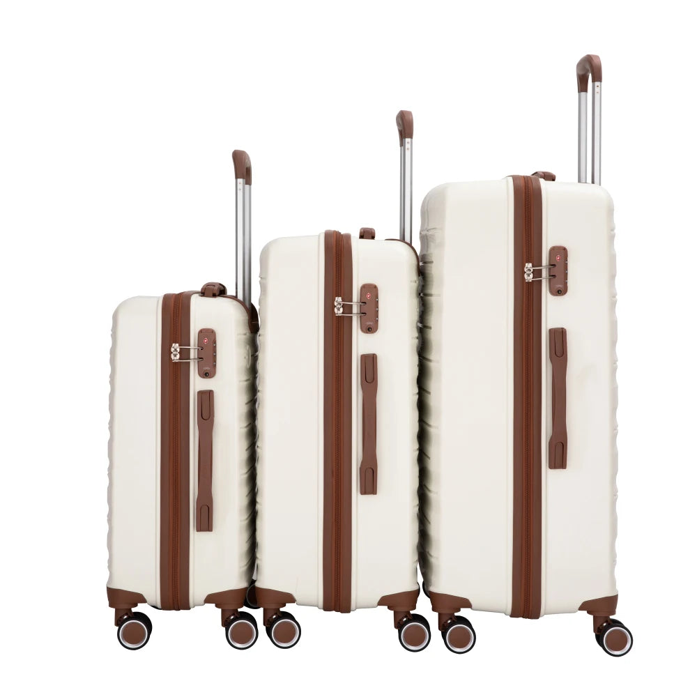 5-Piece Set (20"24"28 +a travel bag and a toiletry bag) ,PP Hardshell Carry on Luggage Set with TSA Lock Carry