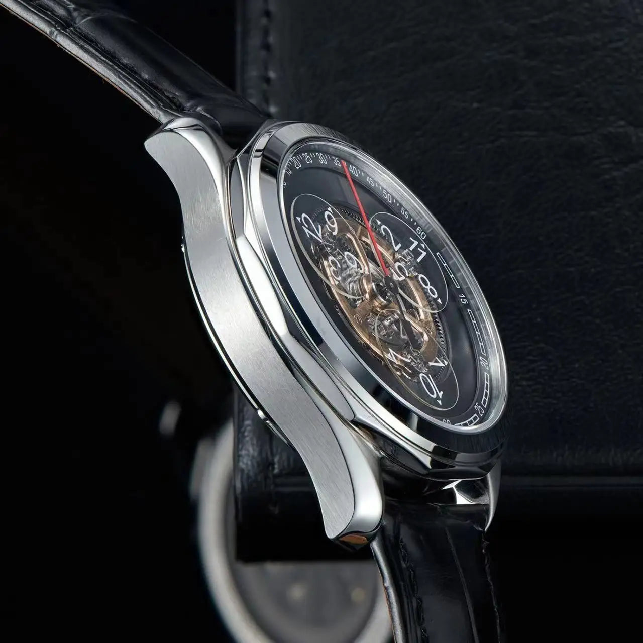 OBLVLO men's watch Star Creative Fully automatic mechanical watch Men's watch Skeletonized fashionable and trendy wristwatch men