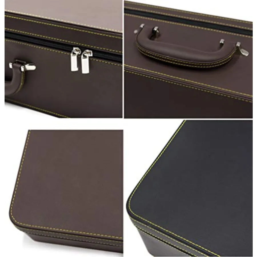 Jewelry Trays stacks Carriable with Handle Zipper Box Organizer Faux-Leather Accessory Case Storage L6 Layers