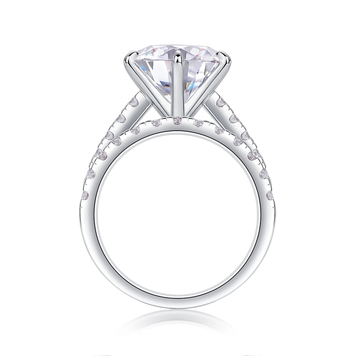 5 carat moissanite ring, 925 sterling silver, suitable for men and women, suitable for parties, Valentine's Day, proposal, engag
