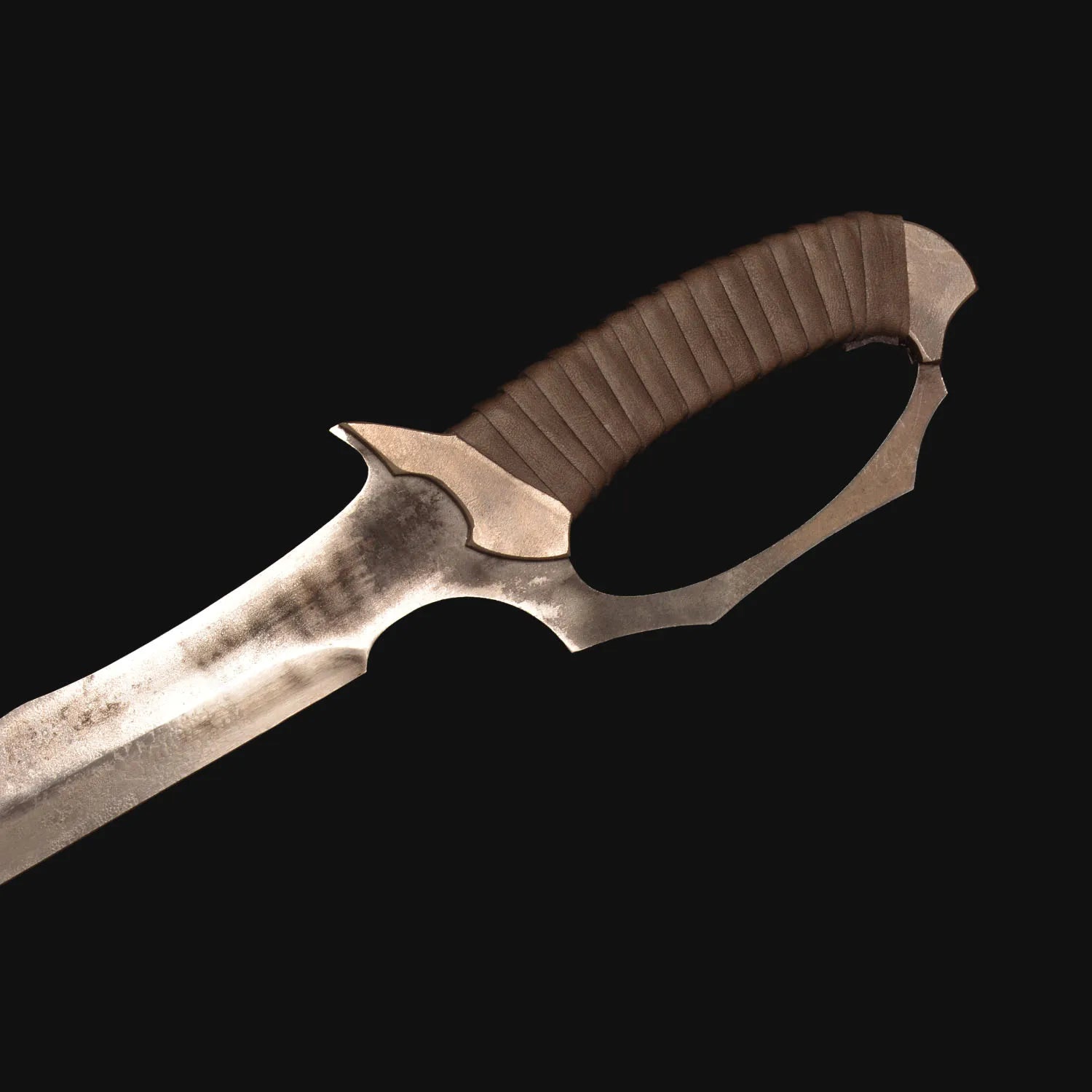 Machete Carbon Steel Blade Full Tang Fixed Blade,Cord Wrapped Handle Nylon Sheath Outdoor Hunt Camping 33.5 inches