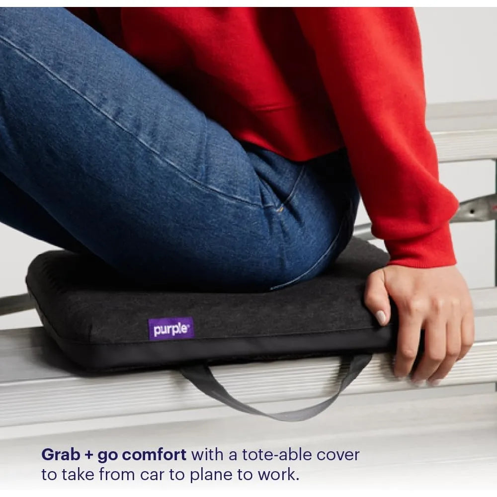 Royal Purple Seat Cushion - Car and Office Chair Support - Neutral Temperature Grid Cushion
