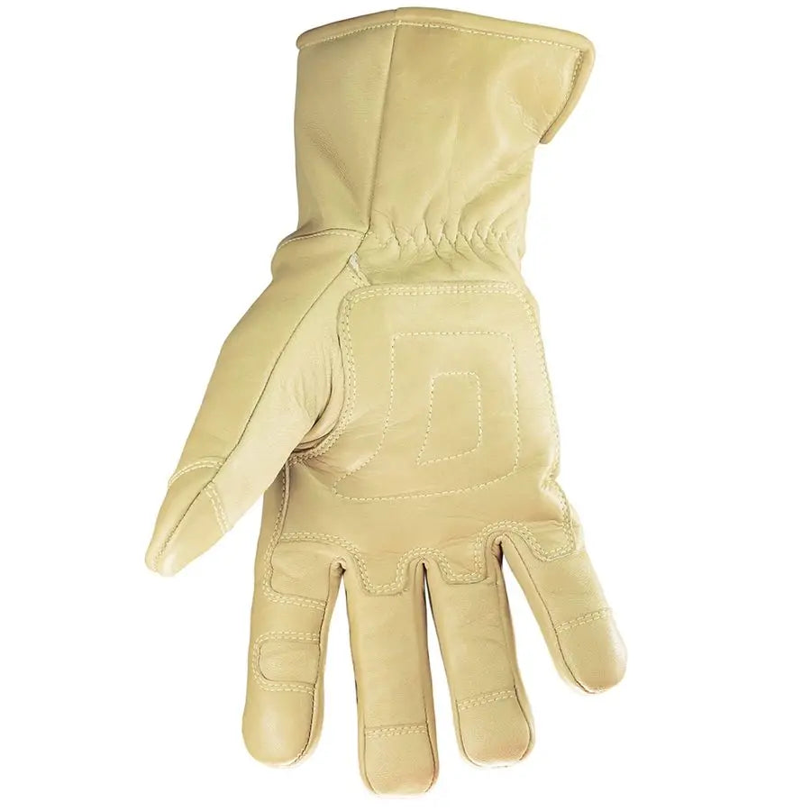 Glove FR Ultimate Leather Utility Winter Work Gloves Kevlar Lined Cut, Puncture, Flame Resistant, Arc Rated Tan, XLarge