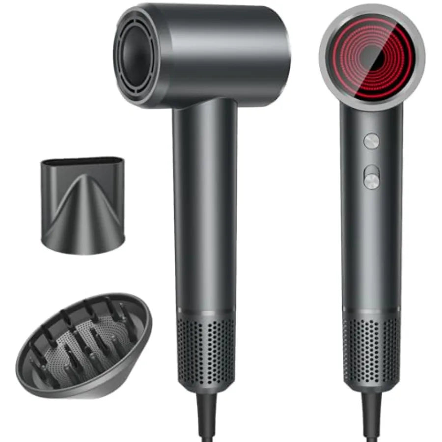 Professional Ionic Hair Dryer for Fast Drying High Speed Hair Blow Dryer with Diffuser for Home Salon Travel Constant Temperatu