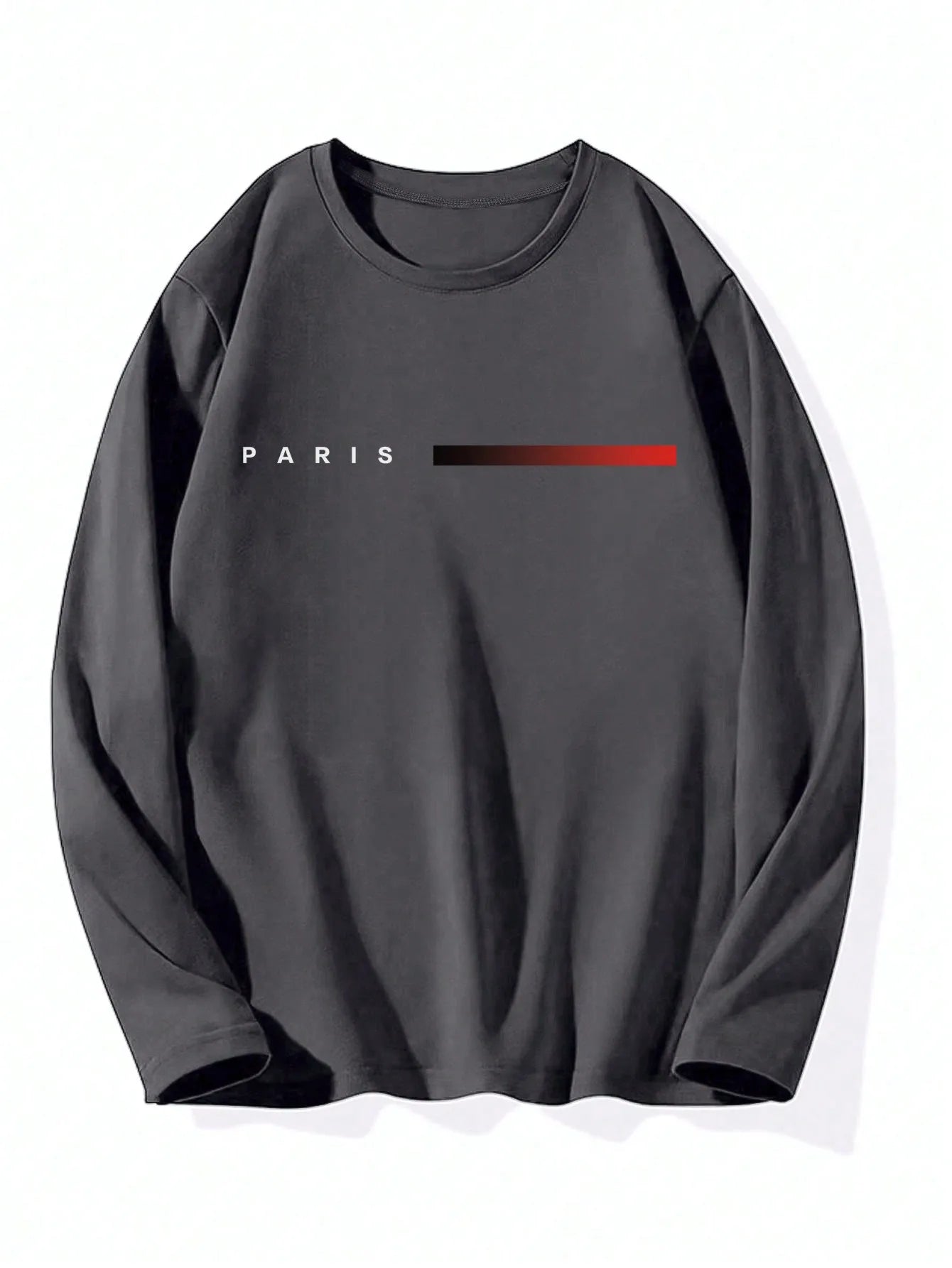 3pcs Men's Minimalist Letter Print Long Sleeve T-Shirts for Casual Daily Wear, Autumn Fall Style