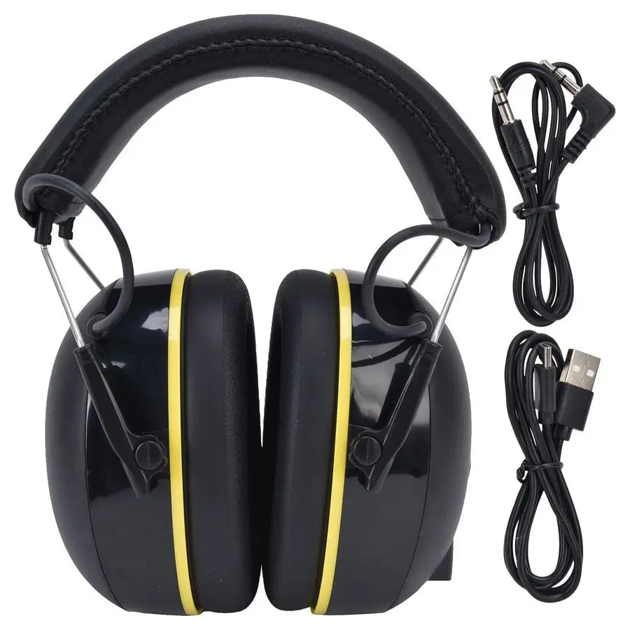 Ear Muffs, Bluetooth 5.0 Ear Defenders Noise Canceling Hearing Protector Voice Control Over the Earmuff for Mowing Construction