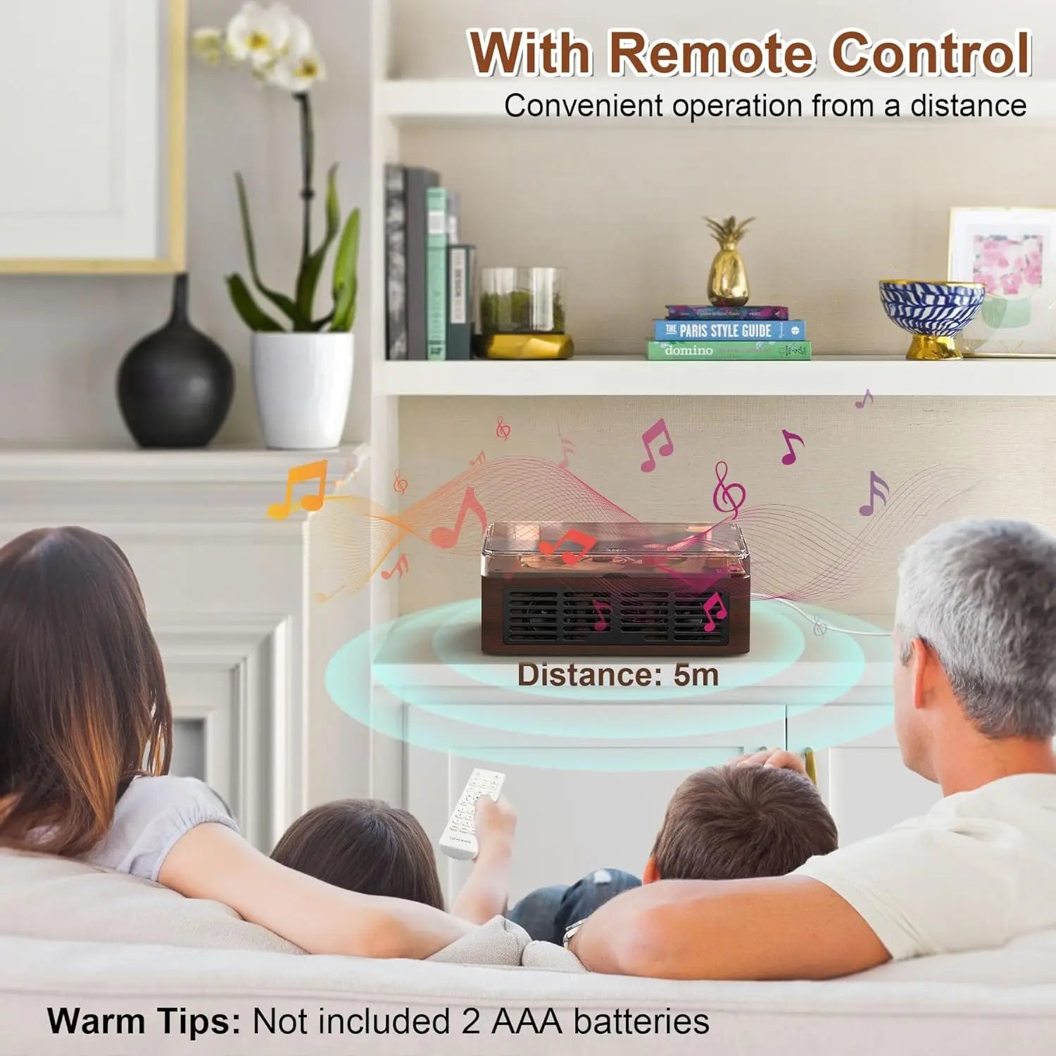 Portable CD Player with Bluetooth, Dual Speakers, FM Radio, Remote Control - Brown