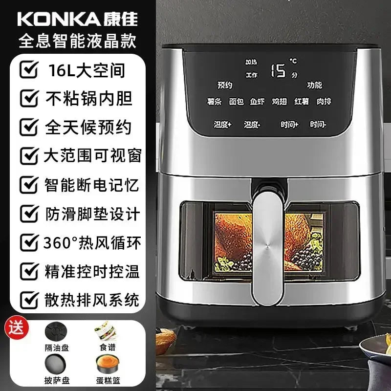 Konka visual air fryer fully automatic oven electric fryer household multi-function smart fritadeira eletrica air