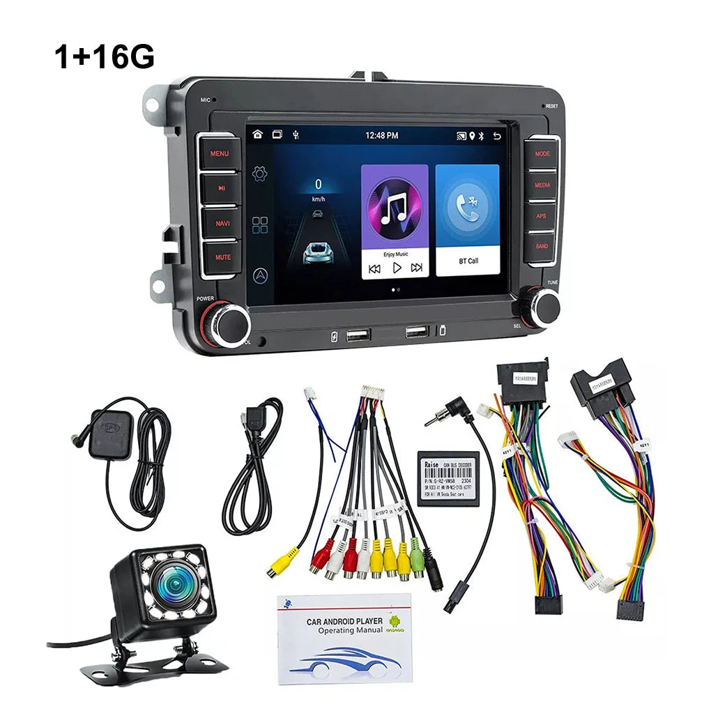 HD Car Radio With CANBUS Dash Cam Function WI-FI And Steering Wheel Learning CANBUS Included 1+16G