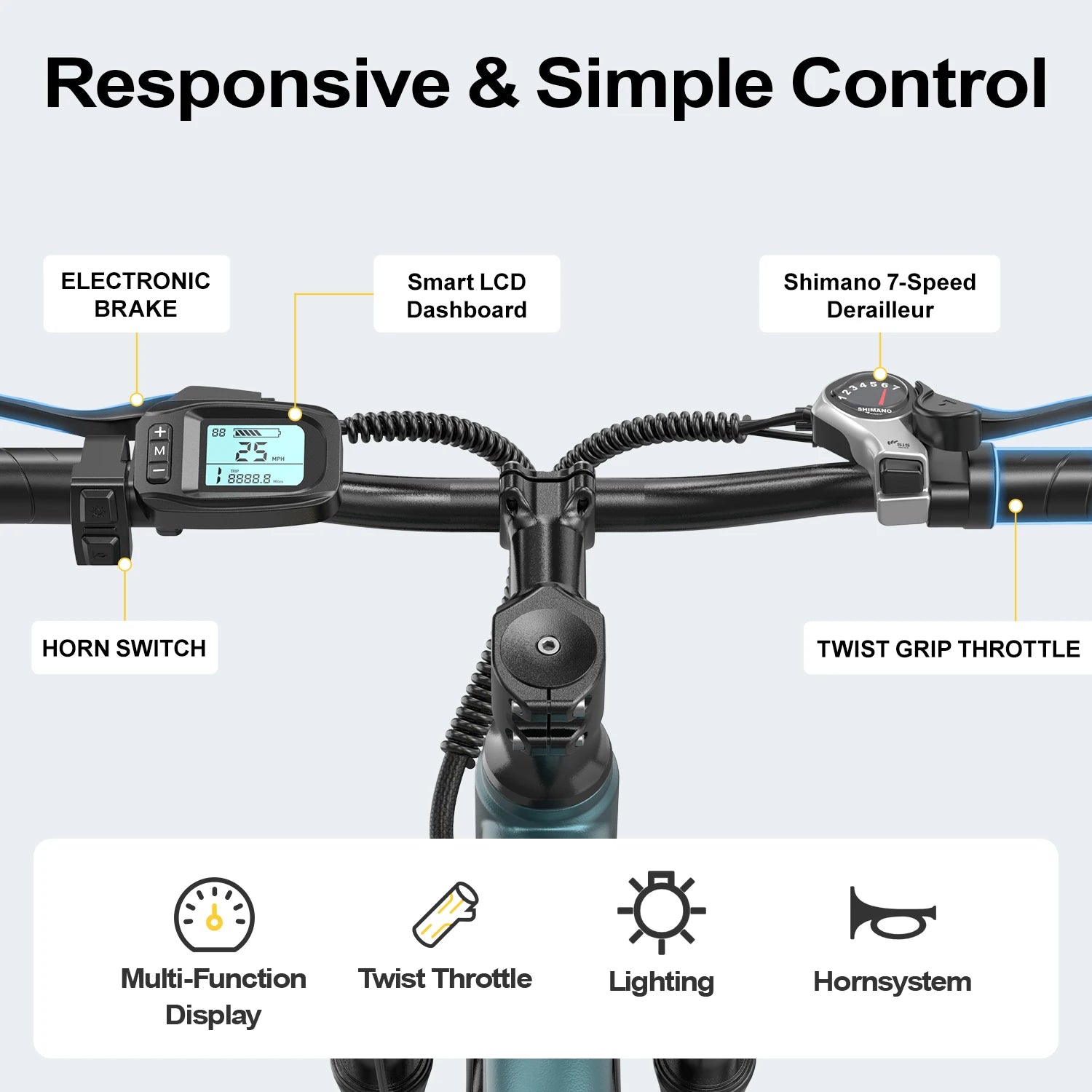 625W Peak Motor 26" 24" Electric Motorcycles Mountain E Bike For Adults, 23.9Mph 33Miles 10.4AH 13.5AH Electric Bicycle Ebike