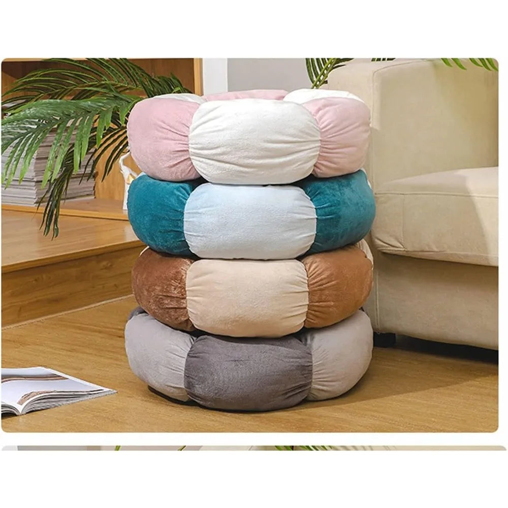 Medium Round Washable Dog and Cat Bed, 40x40cm Cushioned Mat for Warm Sleep, Gray 60cm Nesting Pet Bed