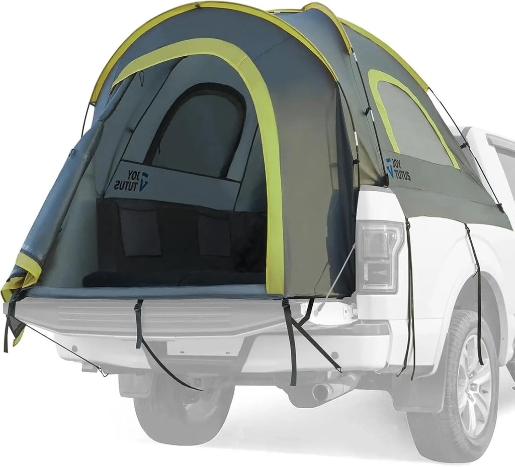 Waterproof Double Layer Truck Bed Tent for 2 Person, Fits 5.5'-5.8' Pickup Trucks, Portable Camping Gear - Green